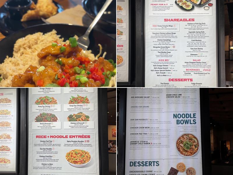 Pei Wei Asian Kitchen Menu