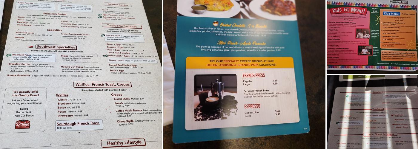 The Original Pancake House Menu