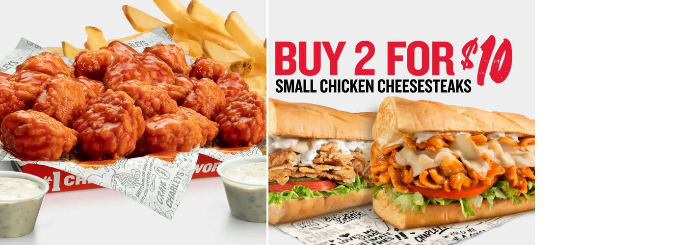 Charleys Cheesesteaks Menu