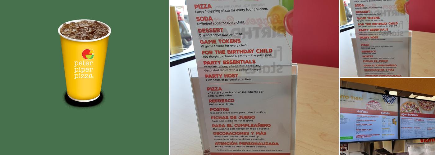 Peter Piper Pizza Menu