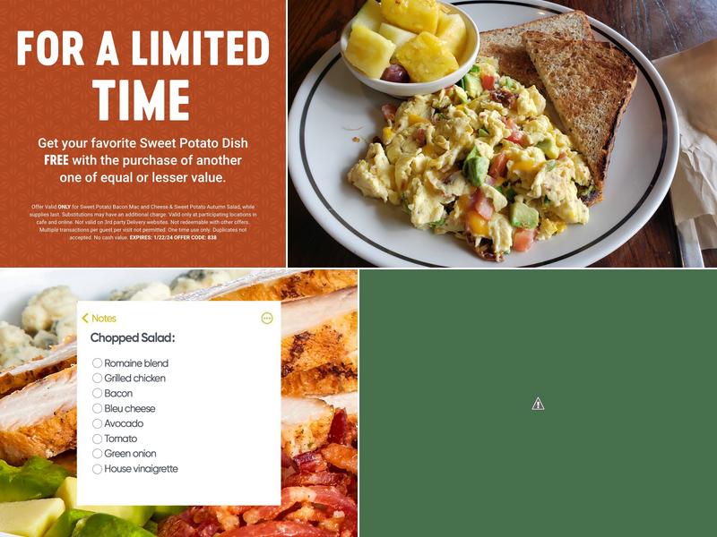 Corner Bakery Menu