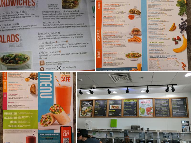 Tropical Smoothie Cafe Menu