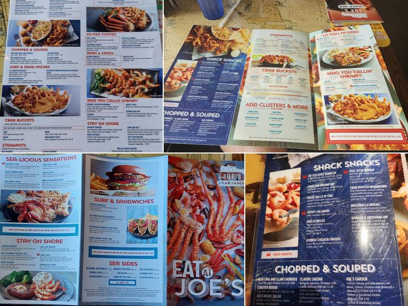 Joe's Crab Shack Menu