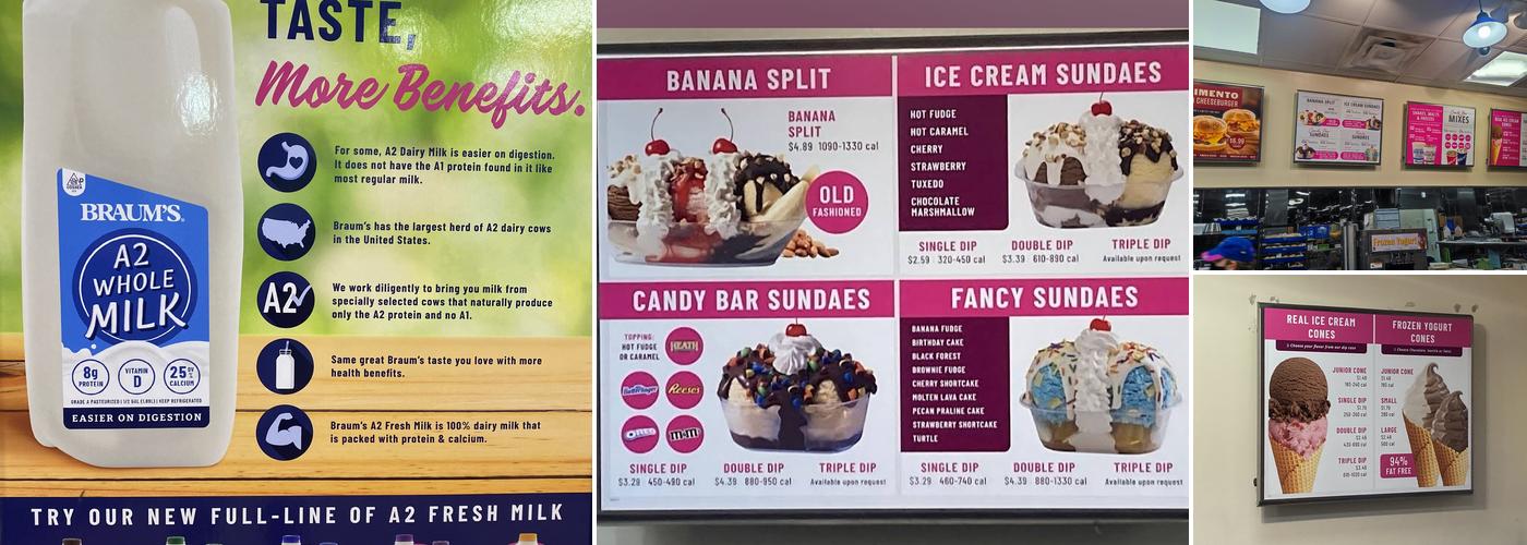 Braum's Ice Cream & Dairy Store Menu