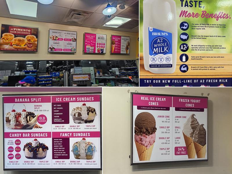 Braum's Ice Cream & Dairy Store Menu