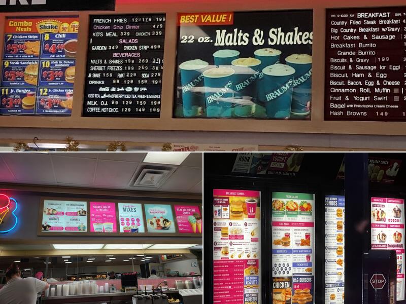 Braum's Ice Cream & Dairy Store Menu