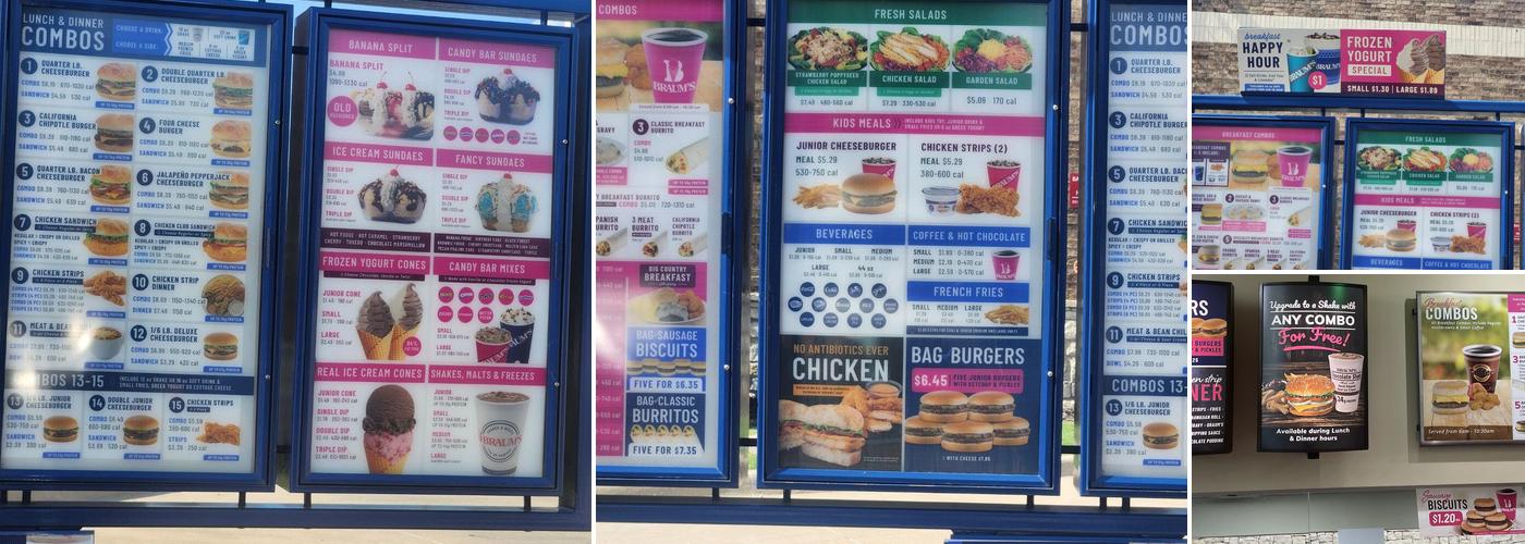 Braum's Ice Cream & Dairy Store Menu