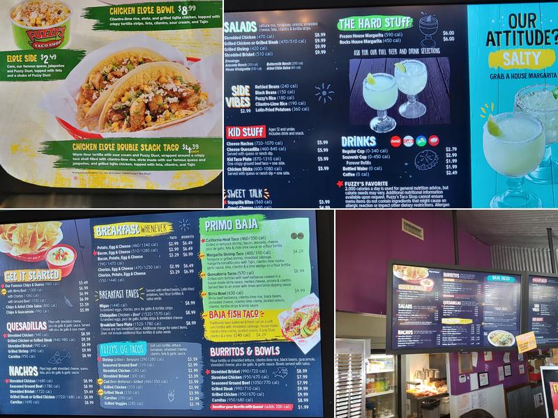 Fuzzy's Taco Shop Menu