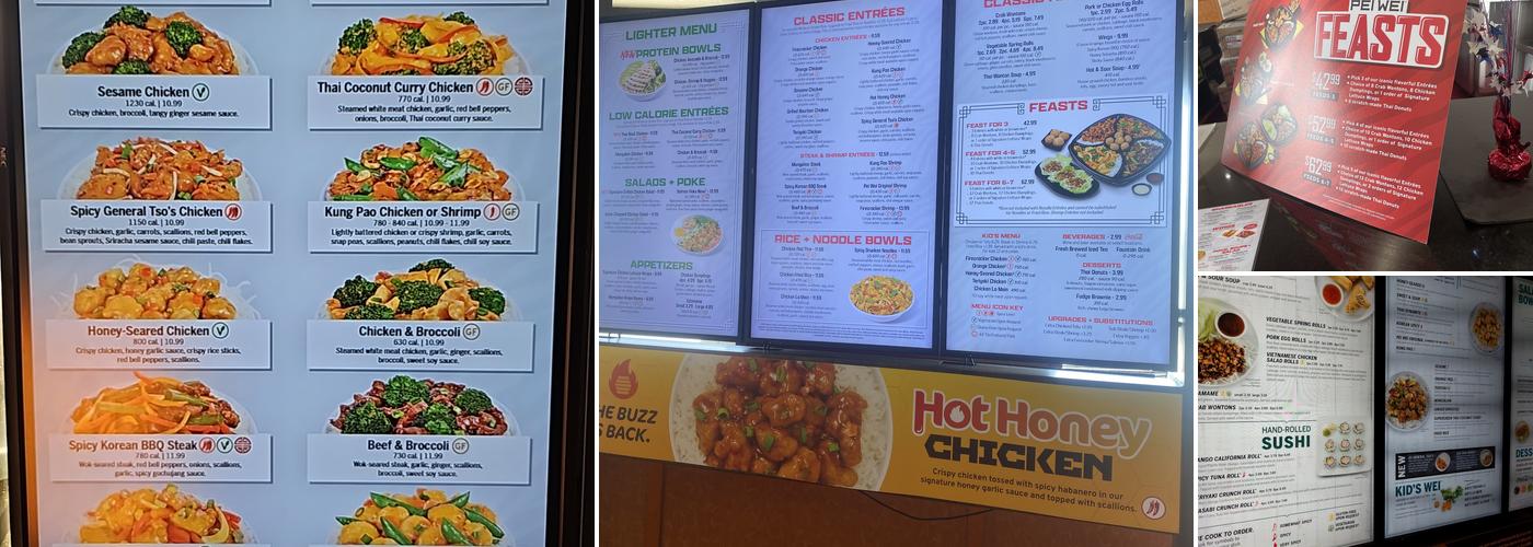 Pei Wei Asian Kitchen Menu