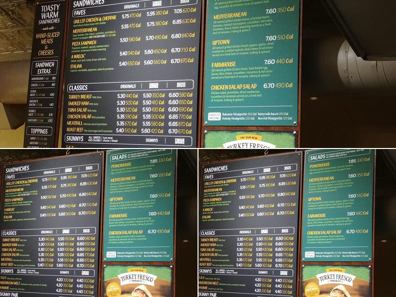 Potbelly Sandwich Shop Menu
