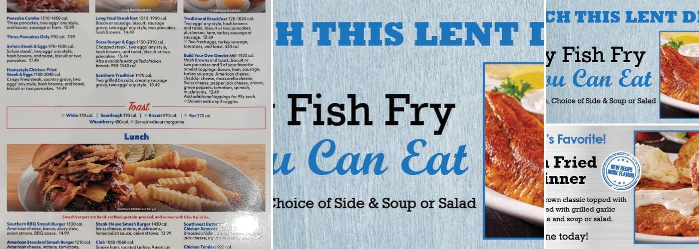 Country Pride Menu