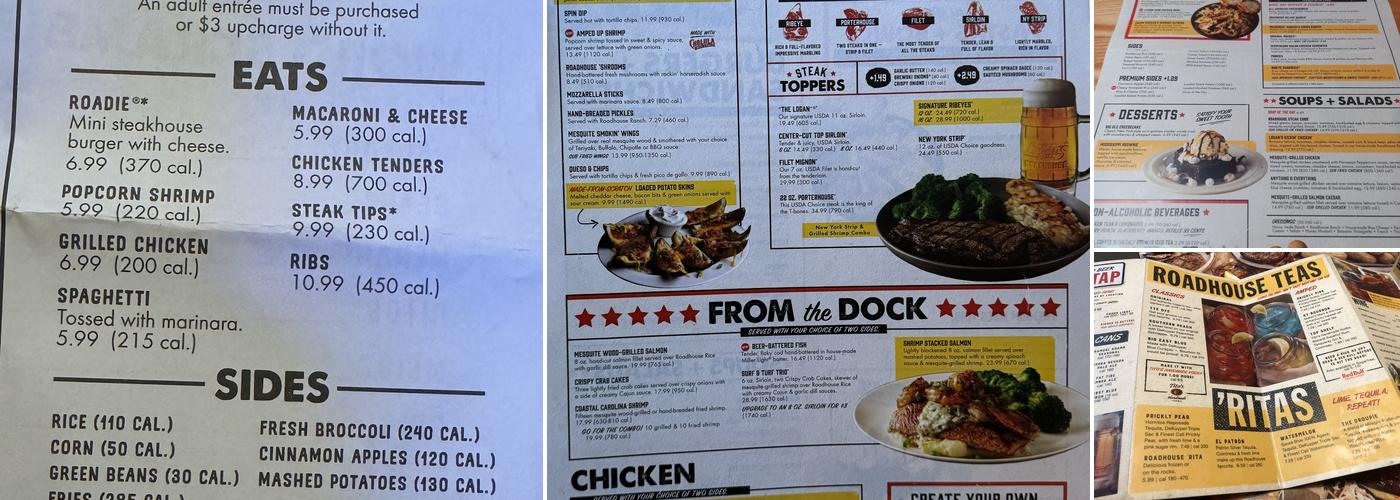 Logan's Roadhouse Menu