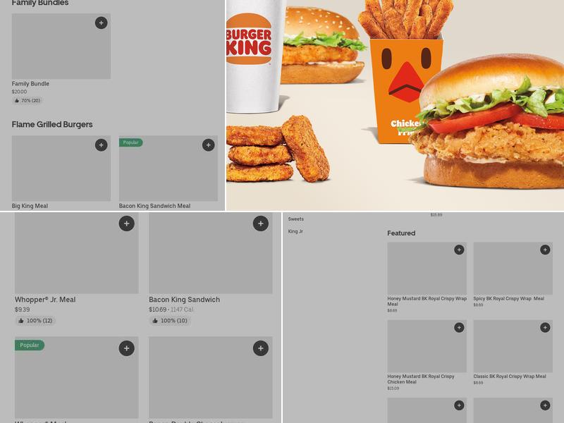 Burger King Menu