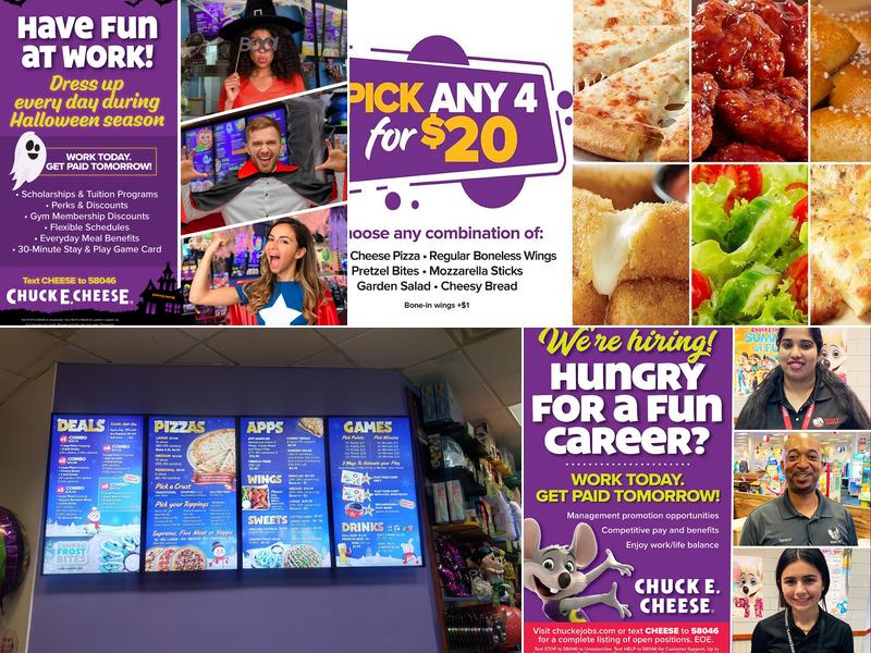 Chuck E. Cheese Menu