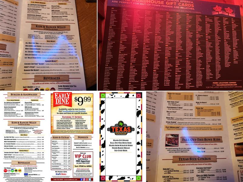 Texas Roadhouse Menu