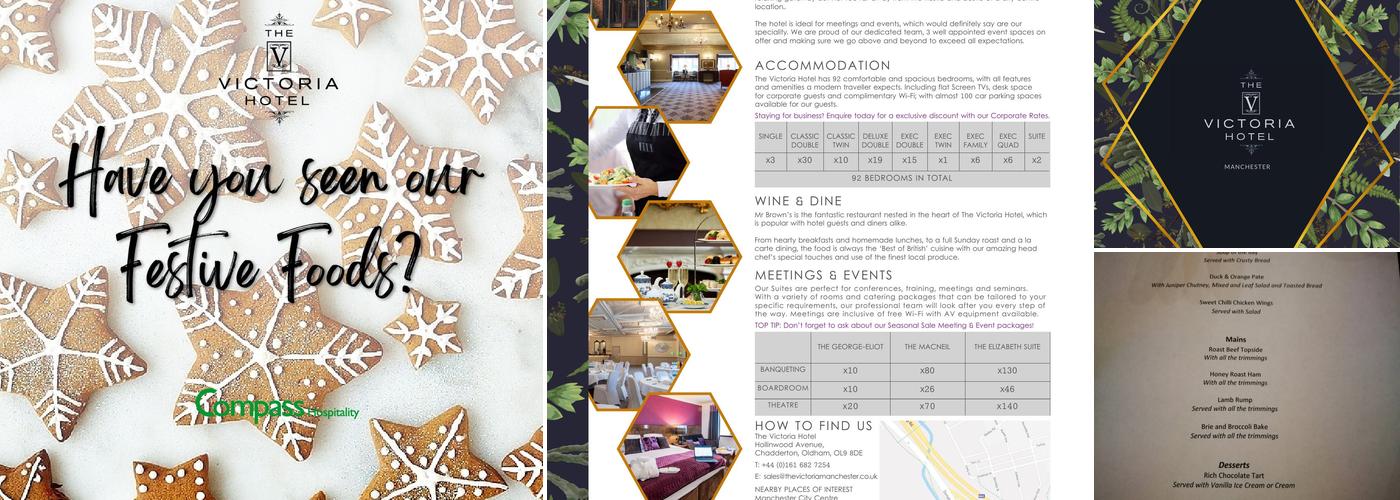 The Victoria Hotel Manchester by Compass Hospitality Menu