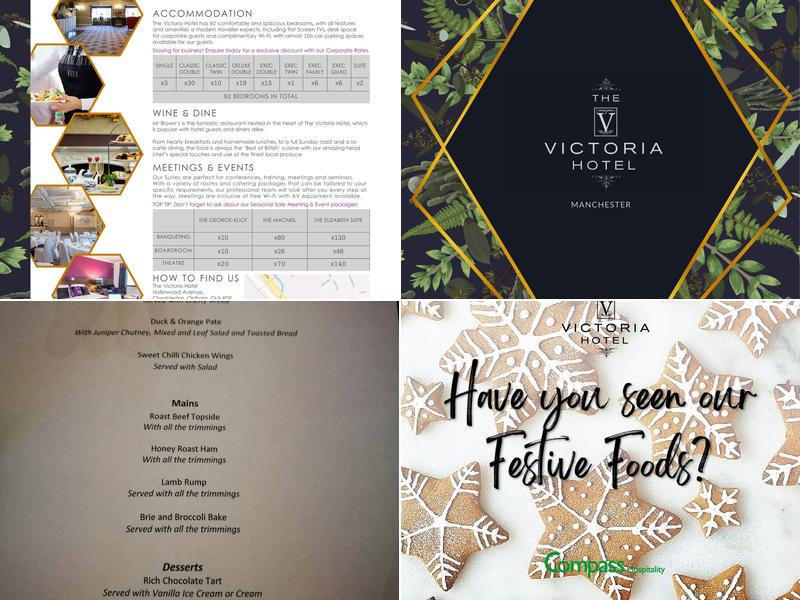 The Victoria Hotel Manchester by Compass Hospitality Menu