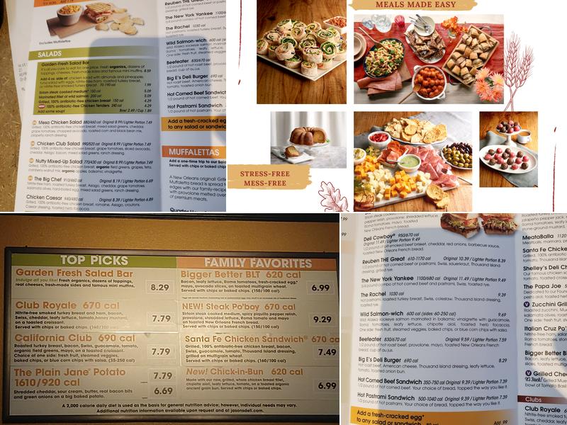 Jason's Deli Menu