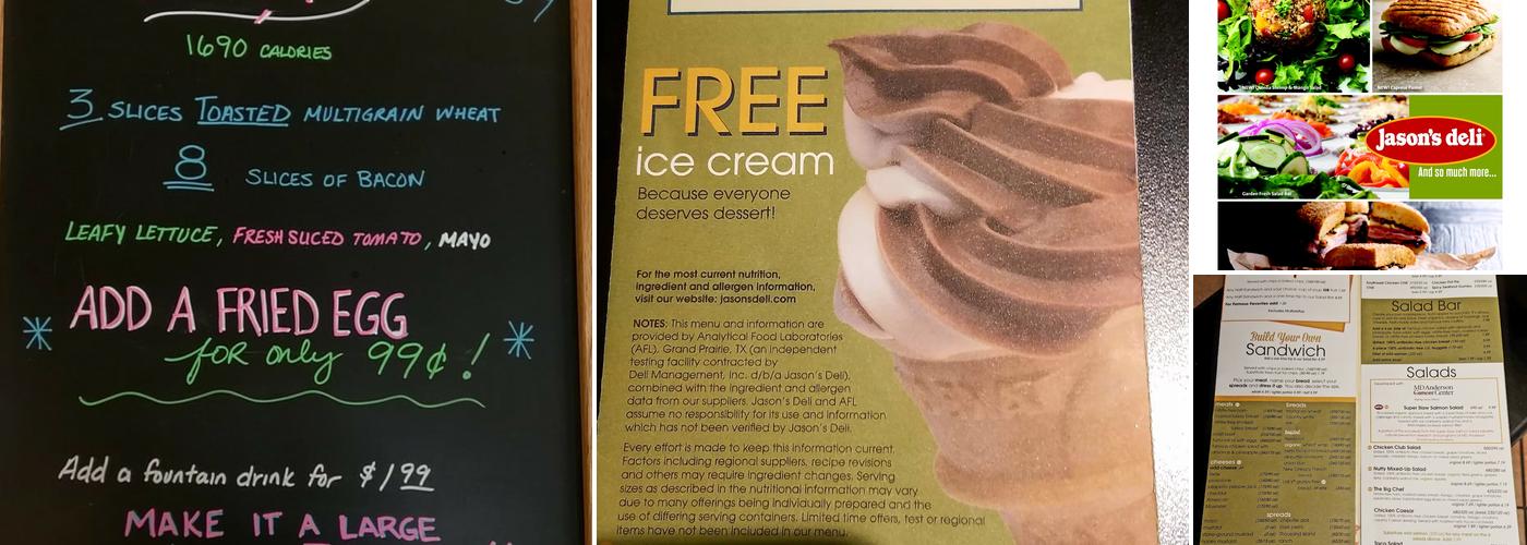 Jason's Deli Menu