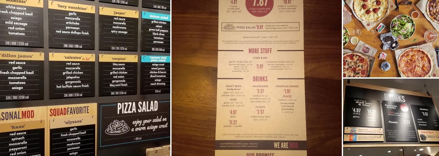 MOD Pizza Menu