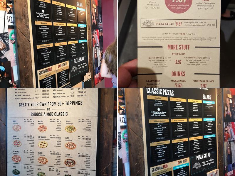 MOD Pizza Menu