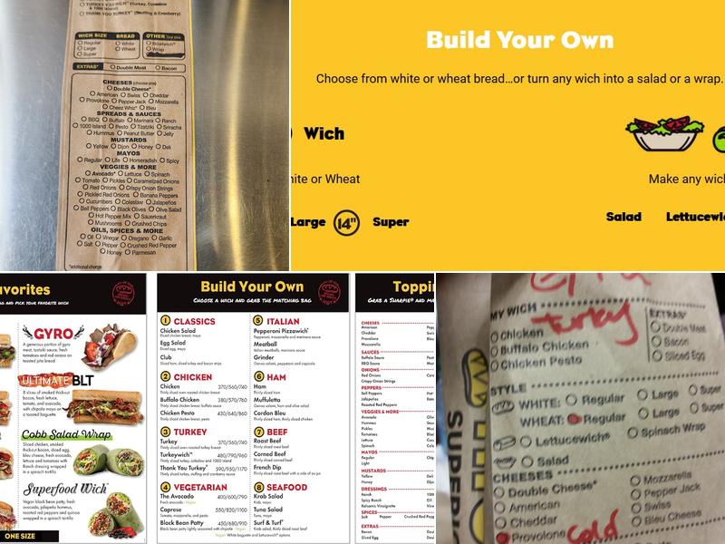 Which Wich Superior Sandwiches Menu