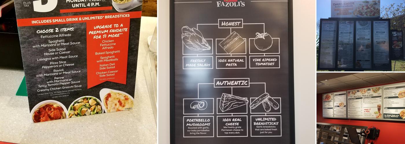 Fazoli's Menu