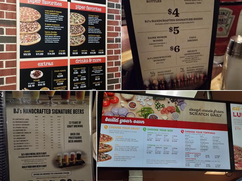 Peter Piper Pizza Menu