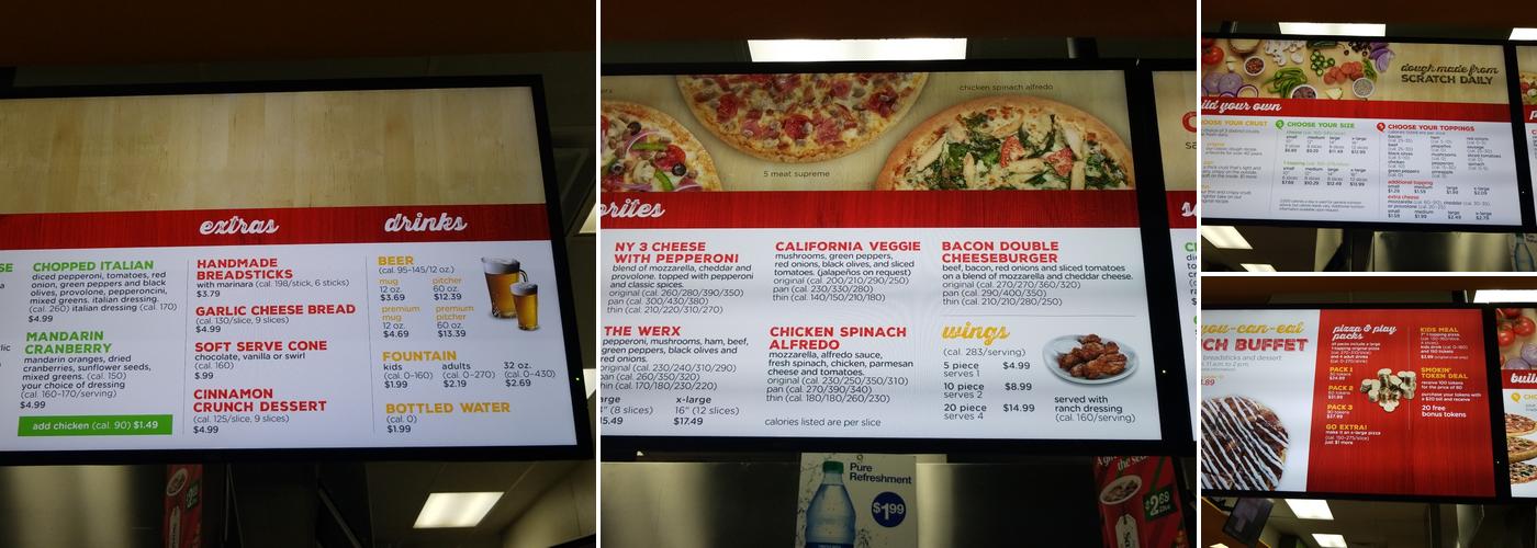 Peter Piper Pizza Menu