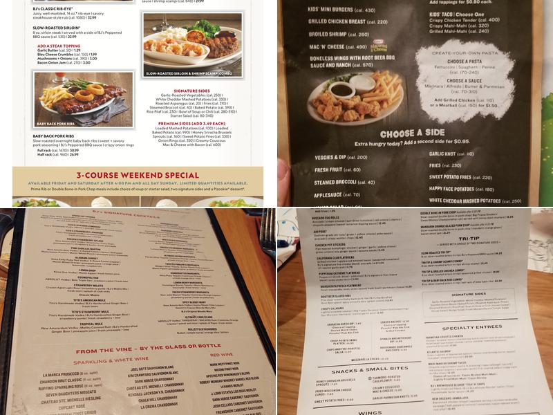 BJ's Restaurant & Brewhouse Menu