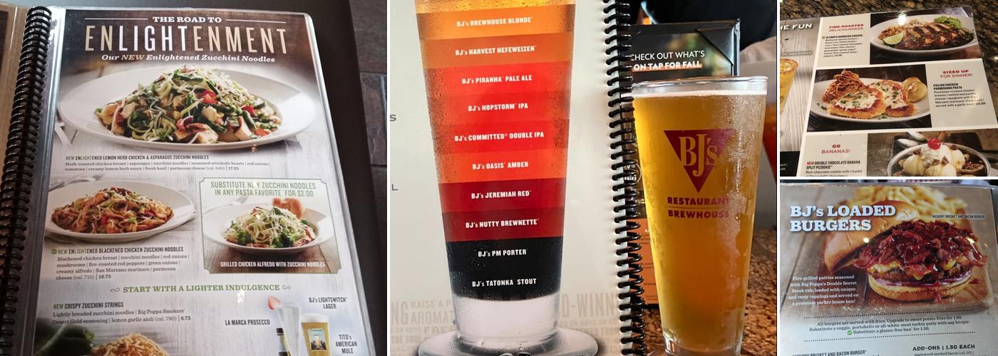 BJ's Restaurant & Brewhouse Menu
