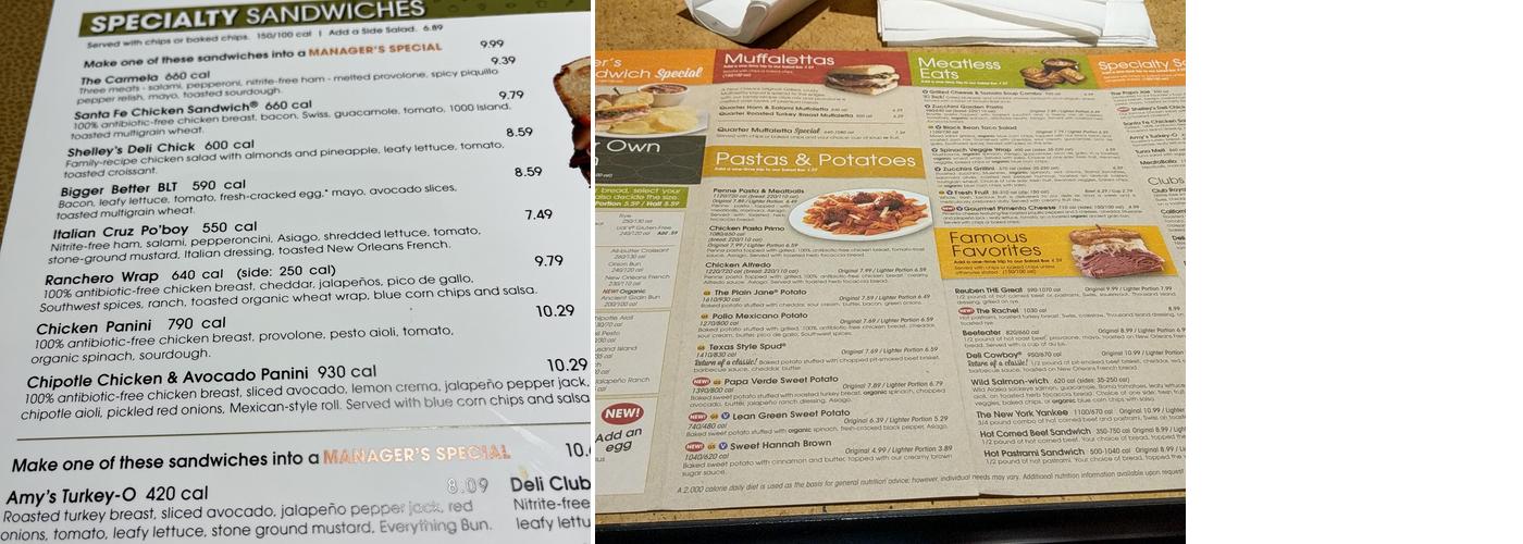 Jason's Deli Menu