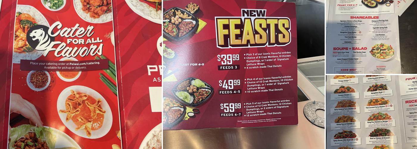 Pei Wei Asian Kitchen Menu