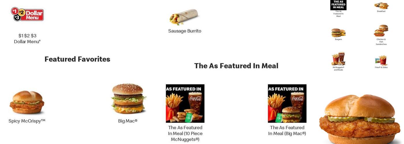 McDonald's Menu