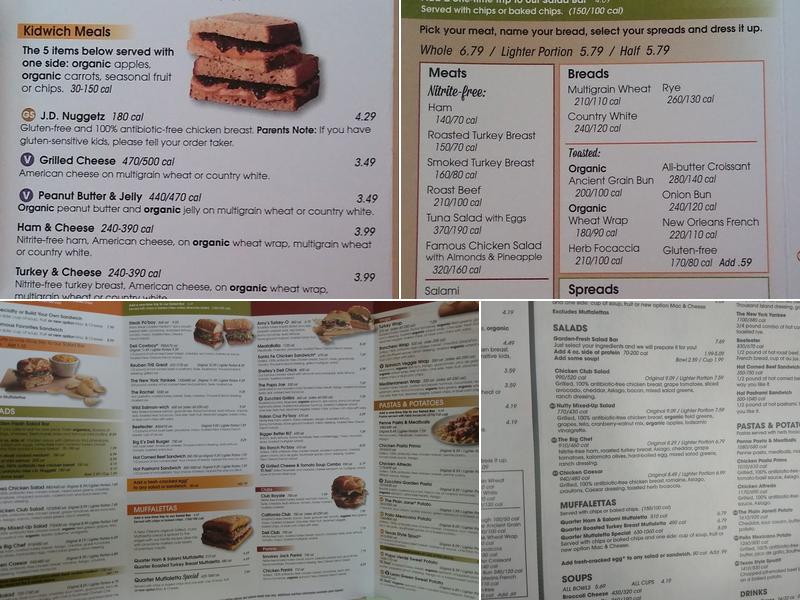 Jason's Deli Menu