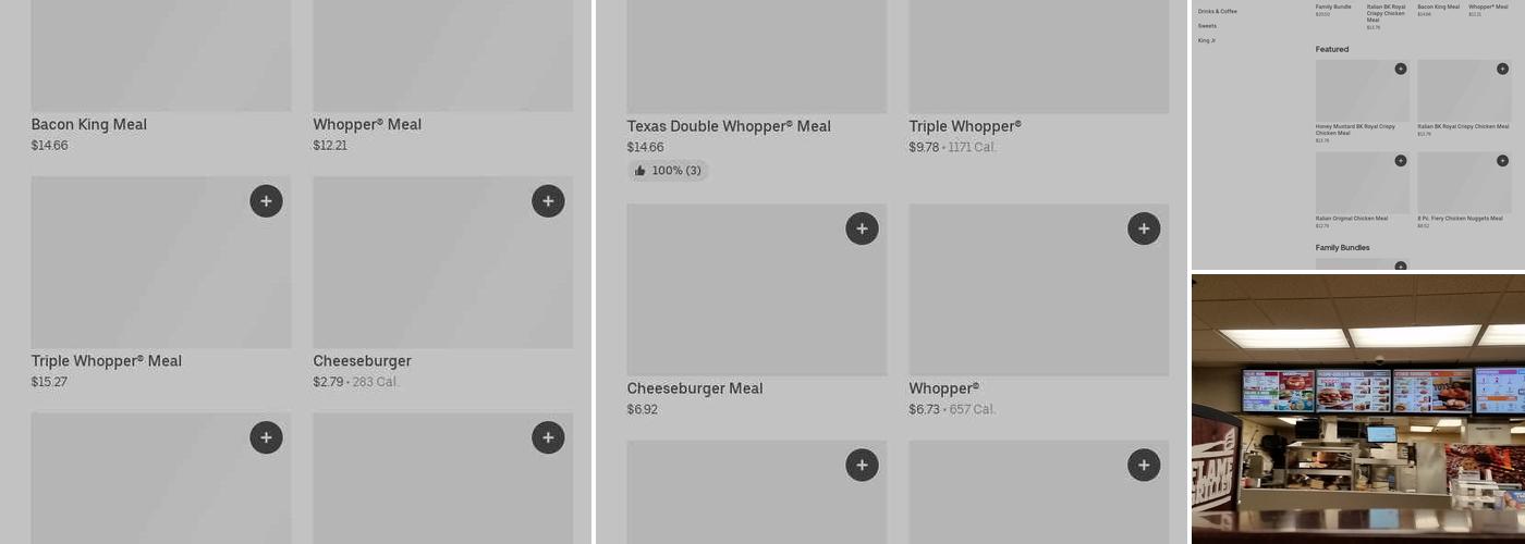 Burger King Menu