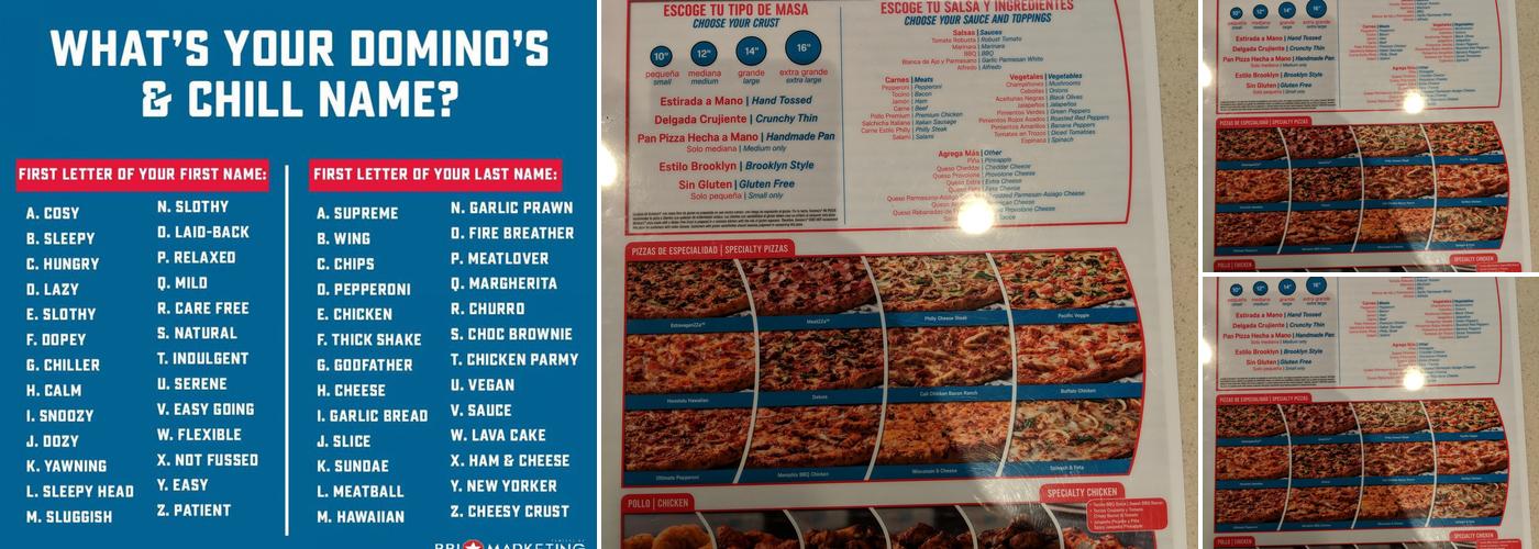 Domino's Pizza Menu