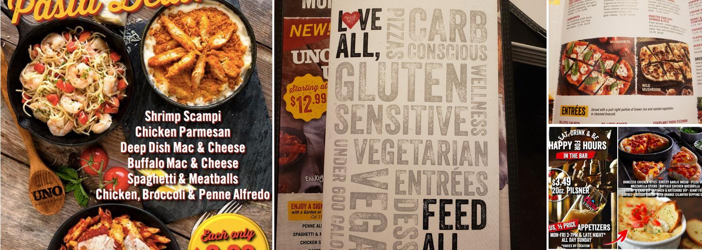 Uno Pizzeria & Grill Menu