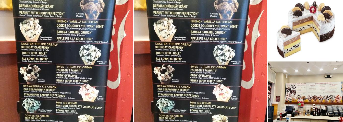 Cold Stone Creamery Menu
