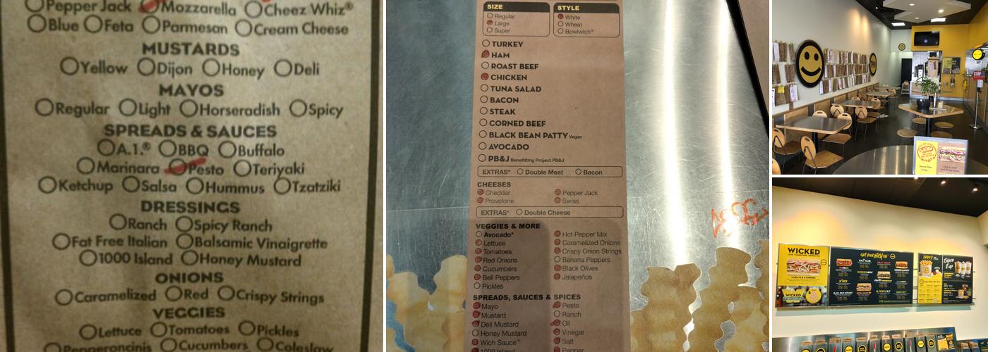 Which Wich Menu