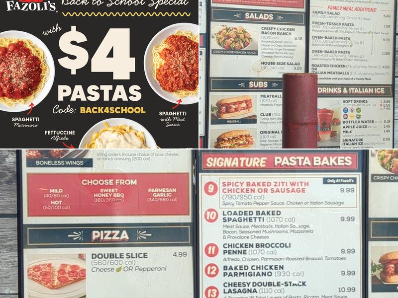 Fazoli's Menu