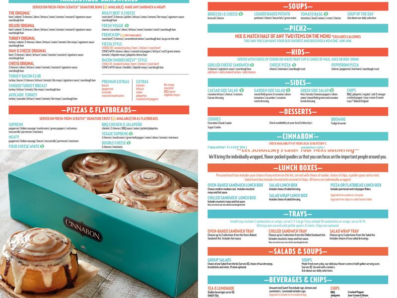Schlotzsky's Menu