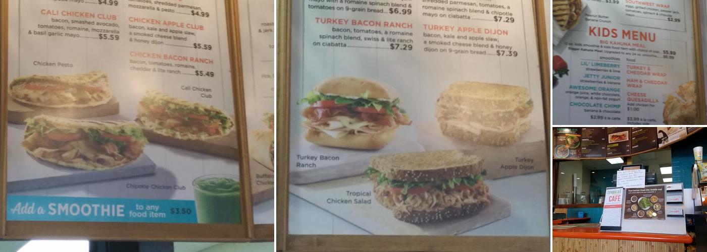 Tropical Smoothie Cafe Menu