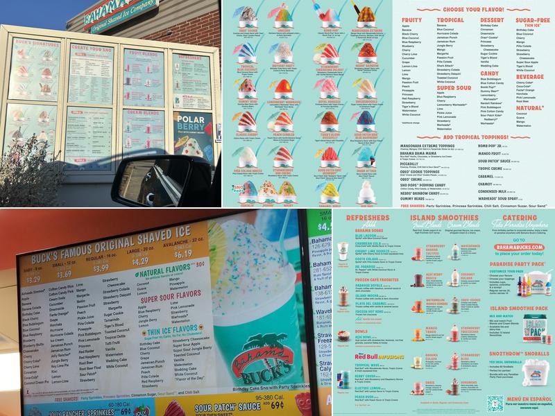 Bahama Buck's - Tyler Menu