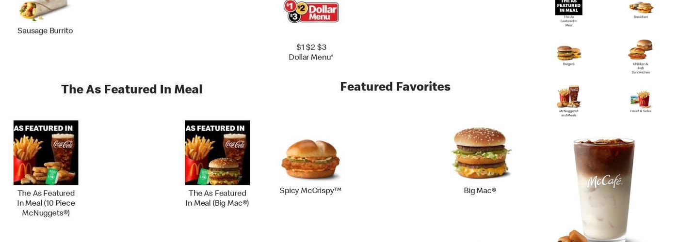 McDonald's Menu