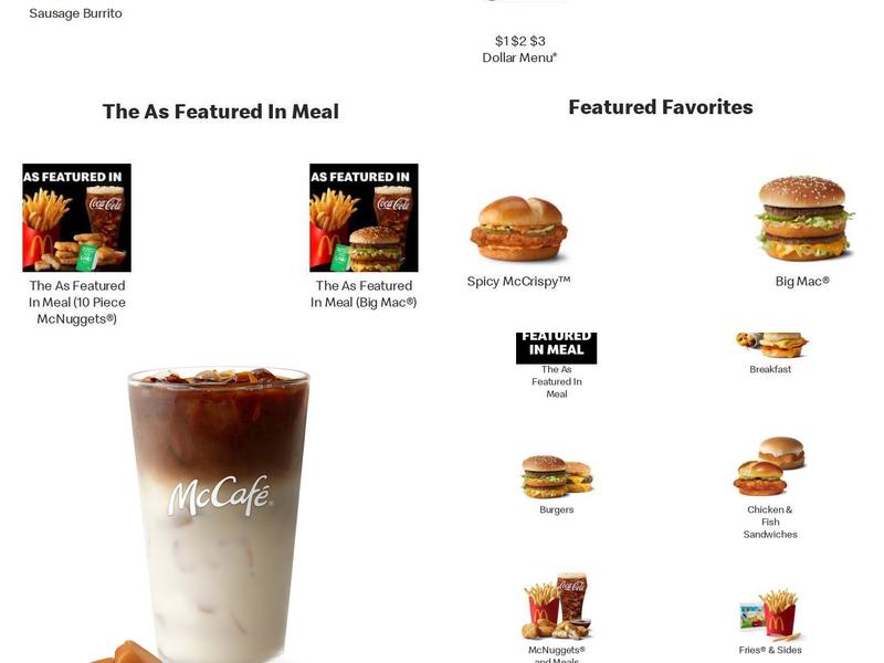 McDonald's Menu