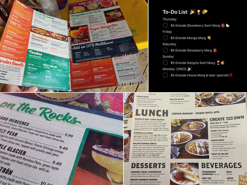 On The Border Mexican Grill & Cantina Menu