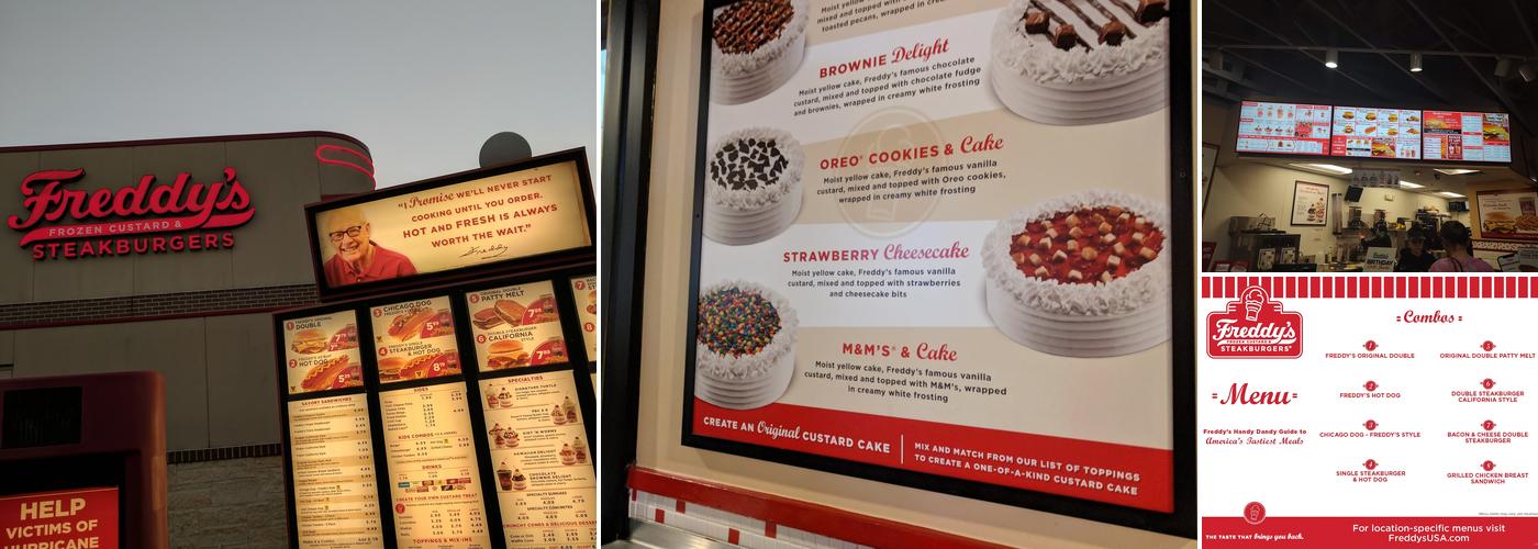 Freddy's Frozen Custard & Steakburgers Menu