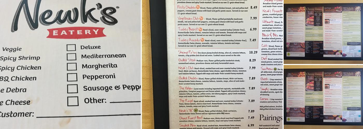 Newk's Eatery Menu