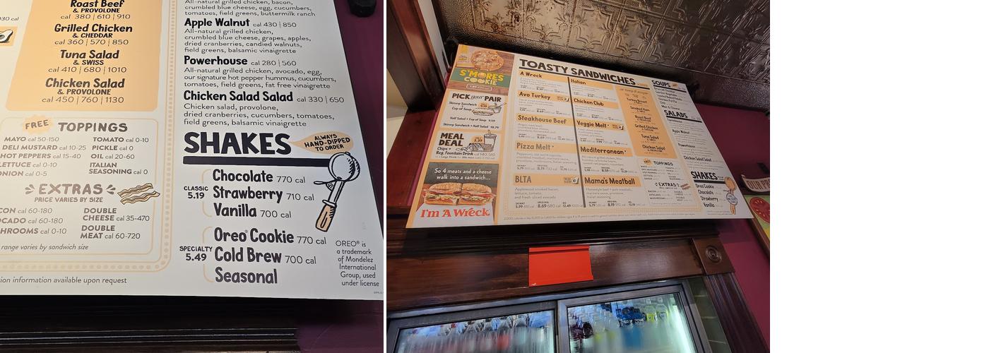 Potbelly Sandwich Shop Menu